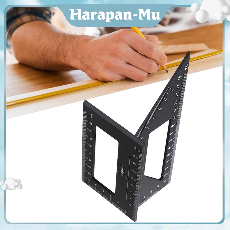 

Penggaris 3D Marking Ruler Alumunium Mark Line Penggaris Siku Mistar Gauge Framing Busur Derajat Angle Speed Square