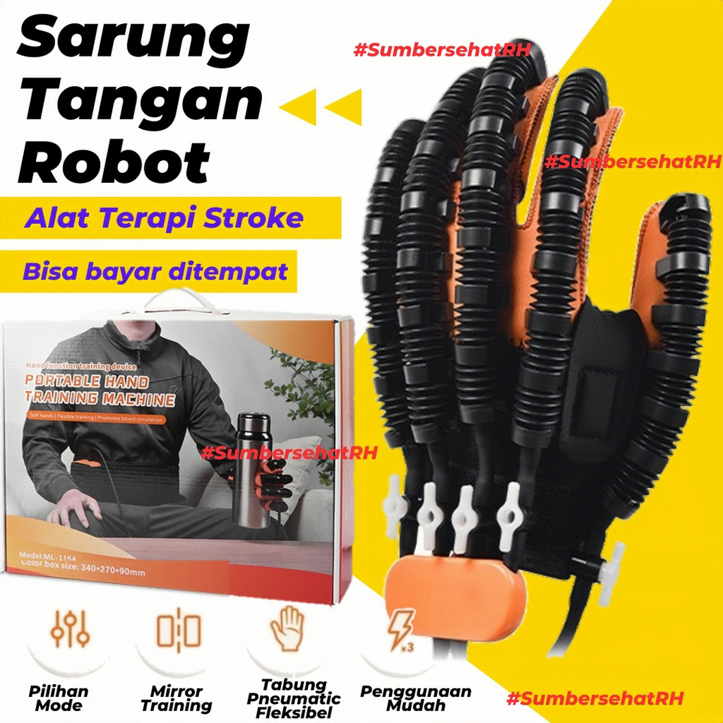 Sarung Tangan Robot Rehabilitasi/ Terapi Pemulihan Jari / terapi stroke Gloves Robot Rehabilitasi/Sa