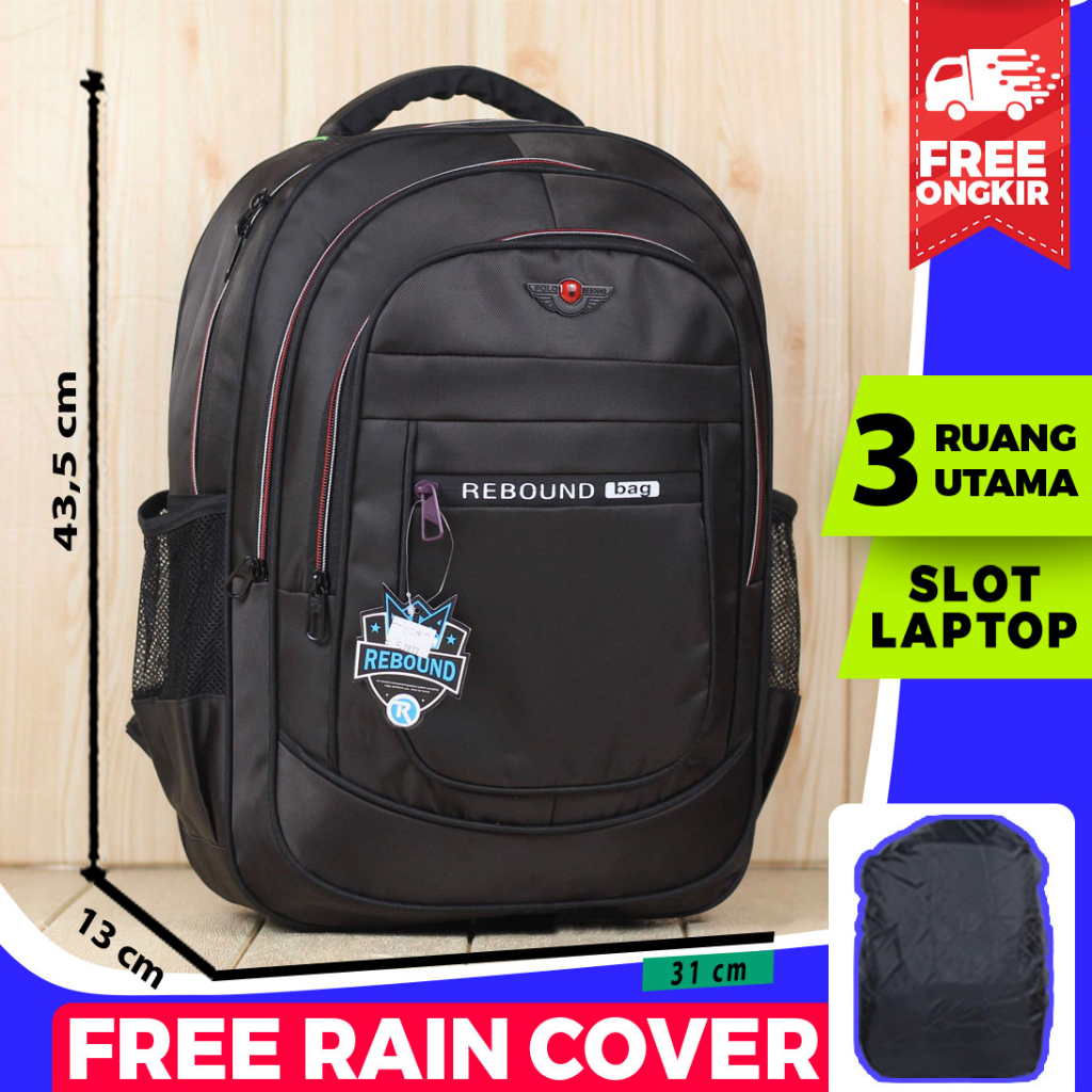 Tas Ransel Kuliah Gendong Sekolah Sma Rebound Bag Coklat Backpack Punggung Pria Ransel Polo Tebal Tas Promo Smp Sma Punggung Kuat Pria Keren Distro Kerja