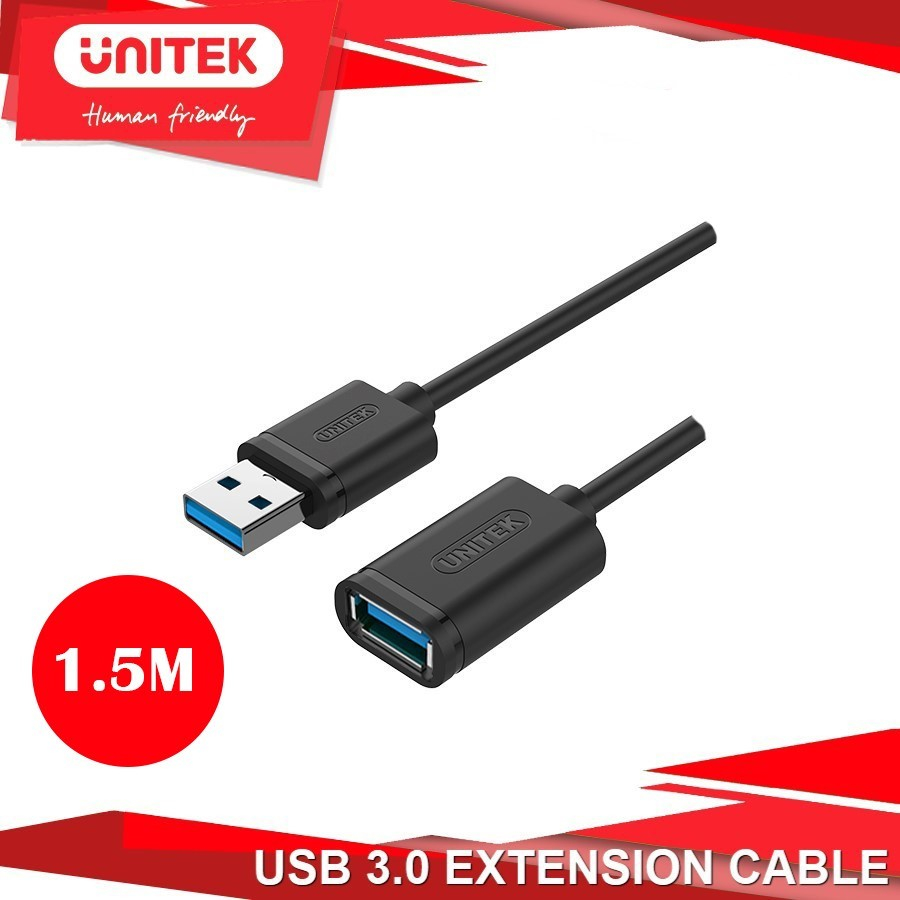 UNITEK Y-C458GBK Extension Cable USB 3.0 Male to Female 1.5m Kabel USB