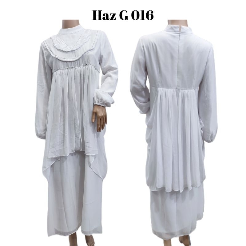 Gamis Wanita Putih Ceruti Brukat