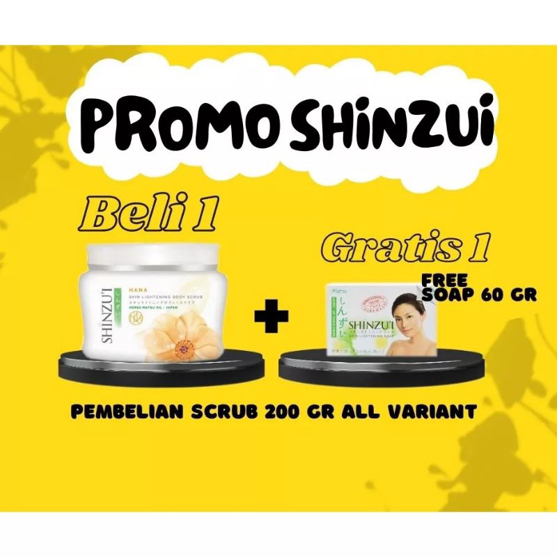 ♥️G.A.SHOP♥️ SHINZUI BODY SCRUB BESAR 200GR FREE SABUN