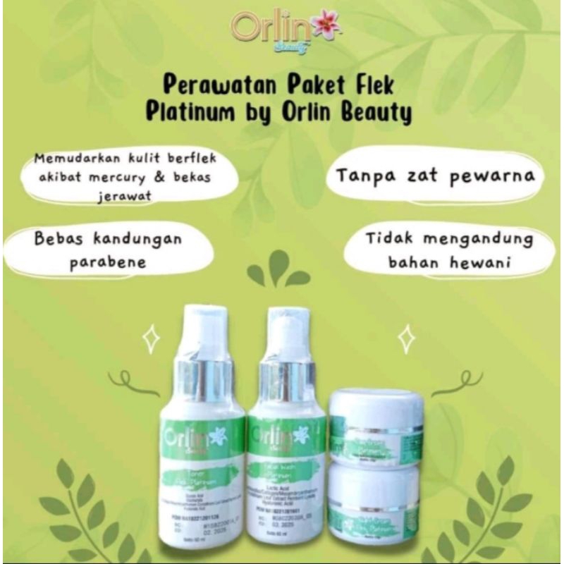 (FREE HADIAH) ORLIN BEAUTY SKINCARE/ORLIN BEAUTY/ORLIN/ORLIN SKINCARE/ PAKET FLEK AMPUH/PUTIH GLOWIN