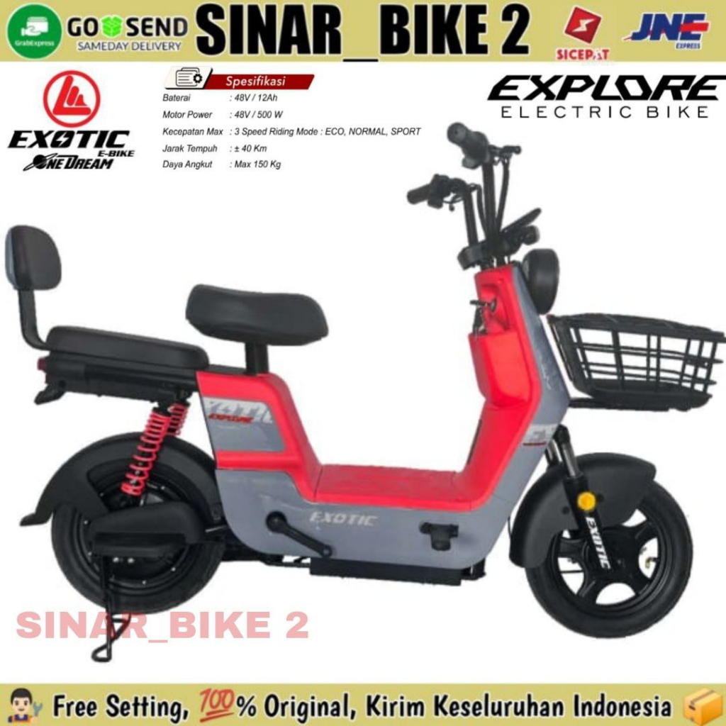 Sepeda Listrik EXOTIC EXPLORE &amp; FACTOR F 813 500 Watt Electric E Bike BY PACIFIC