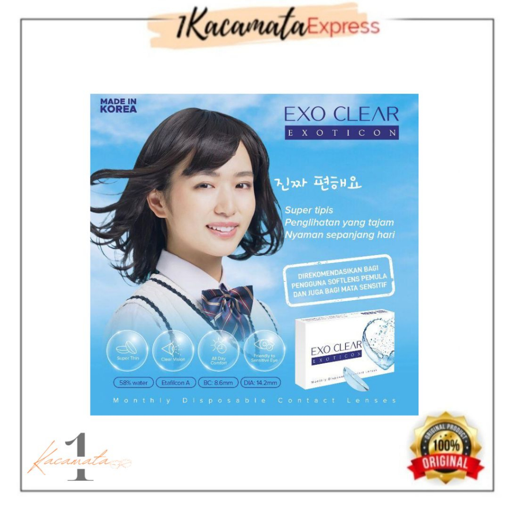 SOFTLENS BENING BULANAN X2 KADAR AIR TINGGI EXO CLEAR