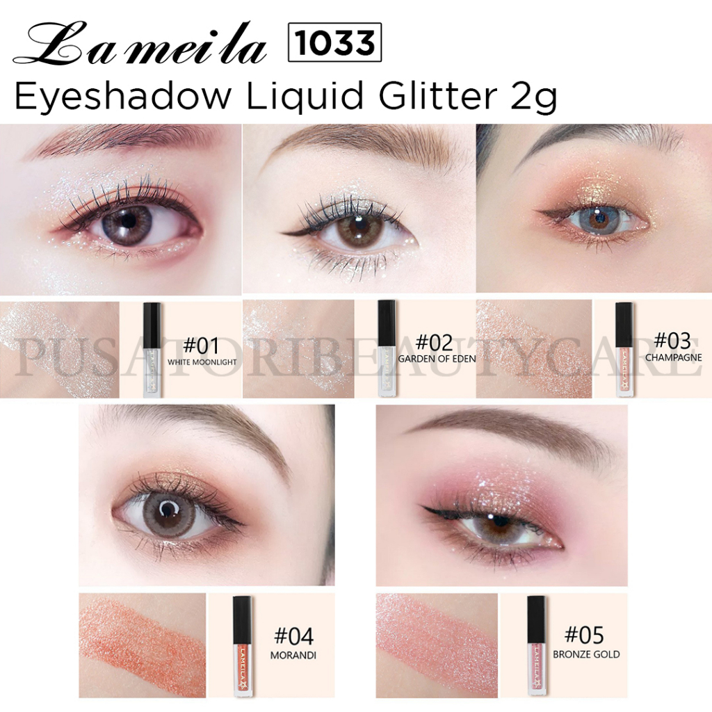 LAMEILA 1033 Liquid Eyeshadow Glitter Waterproof Long Lasting