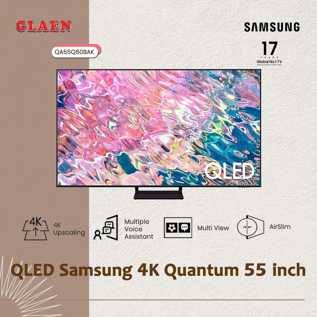 QLED Samsung 4K Quantum UHD 55 inch QA55Q60BA | QLED Samsung Smart TV