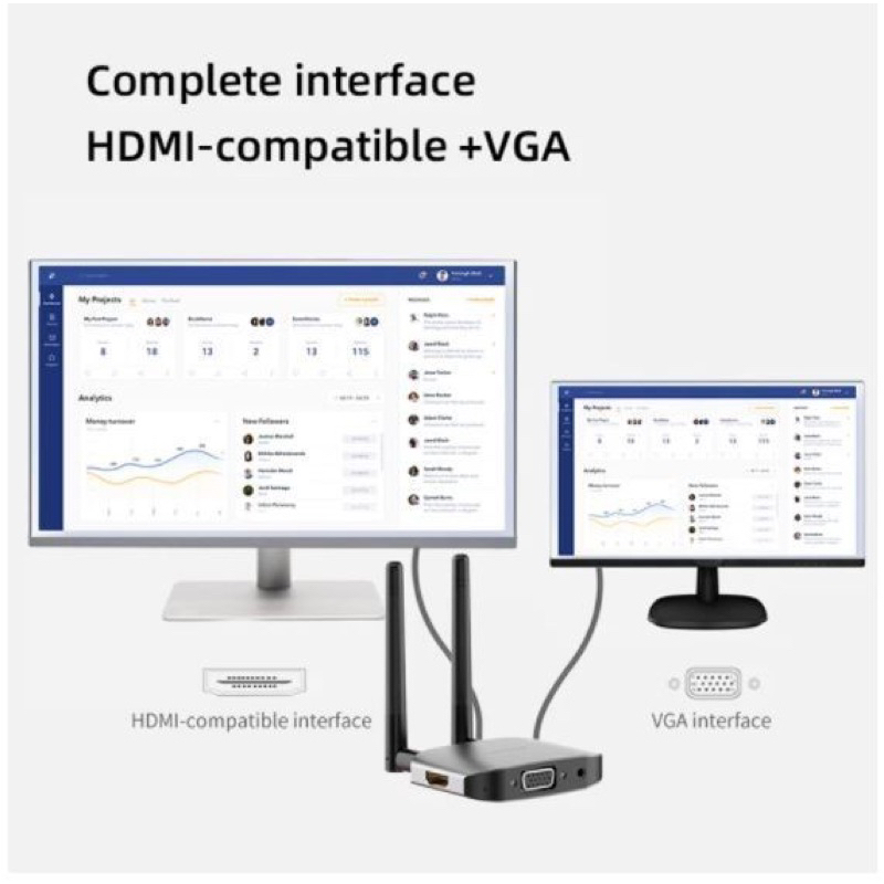 hagibis hdmi wireless transmitter receiver video extender display tv - hdmi vga wireless