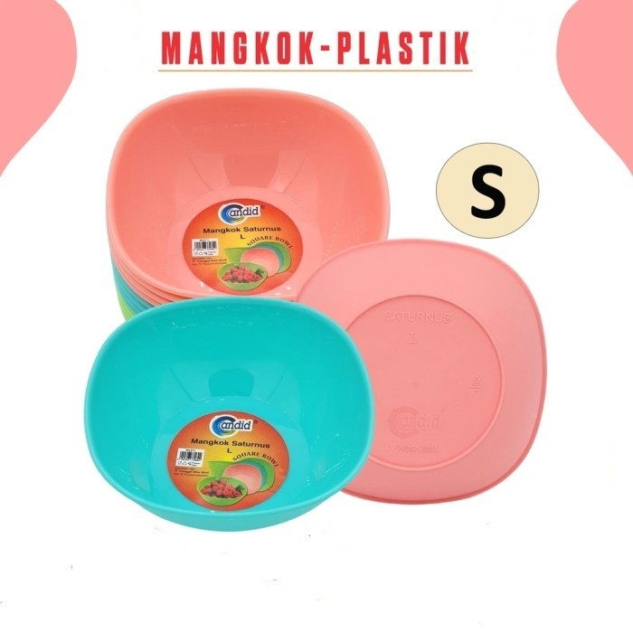 Mangkok Plastik Warna-Warni Ukuran S M L Food Grade