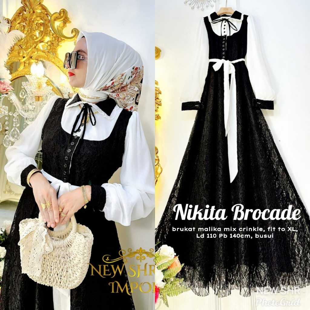 NIKITA BROCADE MAXI MODEL TERBARU