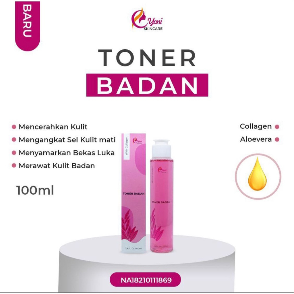 YONI Skincare Toner Badan Fresh Skin - 100ml | BPOM YONI TONER BADAN ORIGINAL
