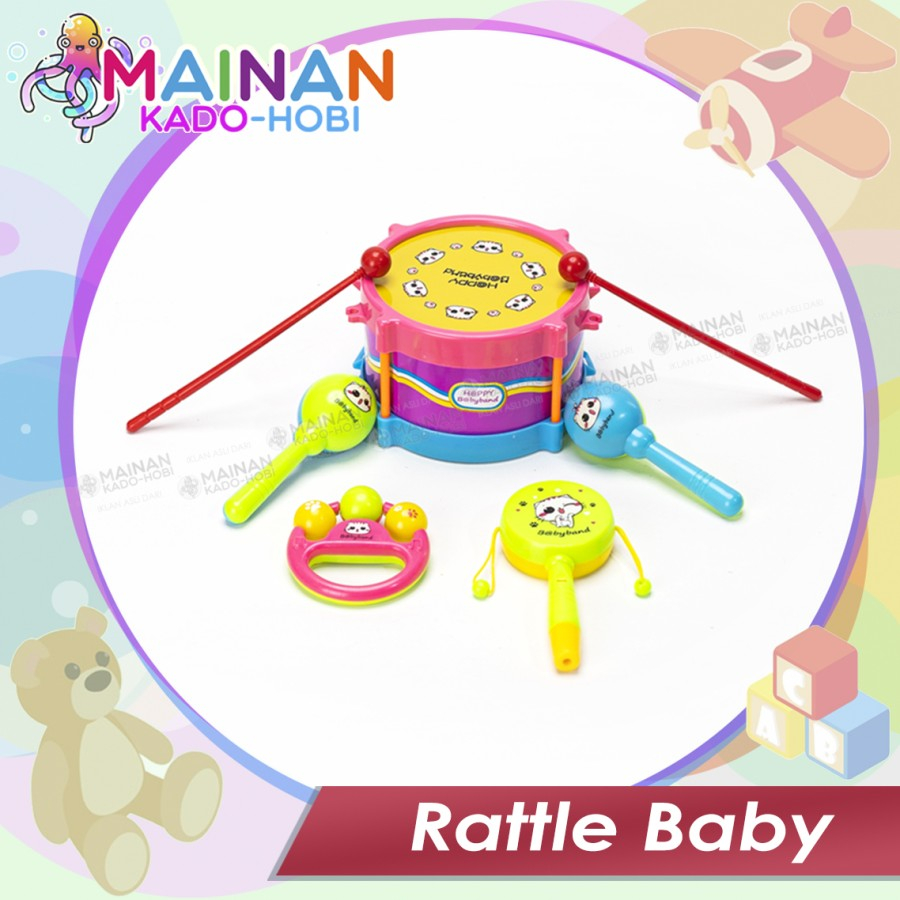 PLAY SET HADIAH ULANG TAHUN MAINAN ANAK DRUM KERINCINGAN BABYBELL