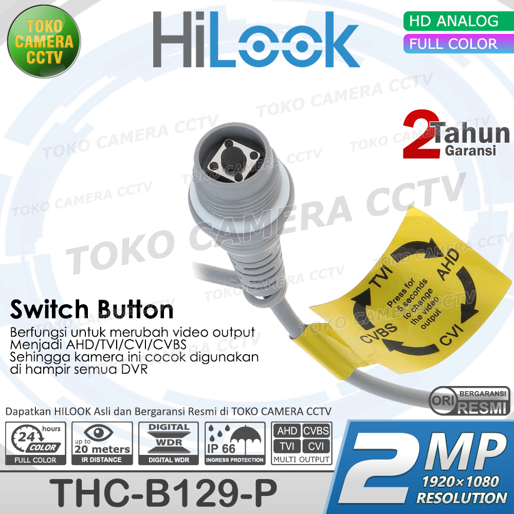 CAMERA CCTV HILOOK 2MP COLORVU KAMERA CCTV OUTDOOR BERWARNA