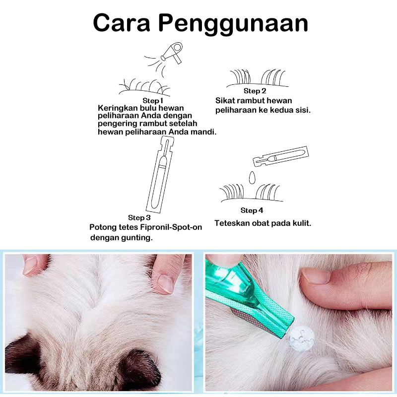 Obat Cacing Kucing Anjing Tetes Anthelmintik in Vitro Perawatan Kesehatan Hewan Anti Kutu Ticks Membunuh Telur Tungau Kudis