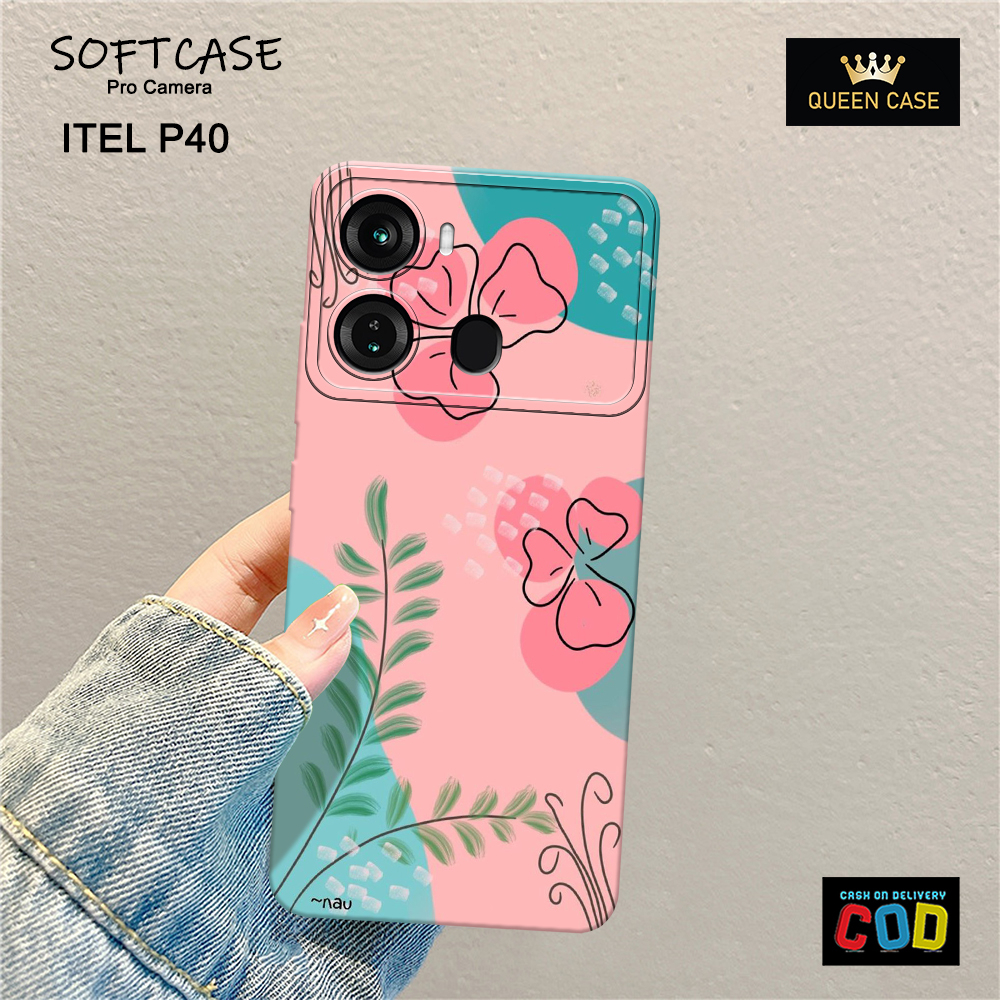 Softcase Hp Itel P40 Terbaru - Fashion Case Bunga - Case Hp Itel P40  - Casing Hp Itel P40 - Kesing 