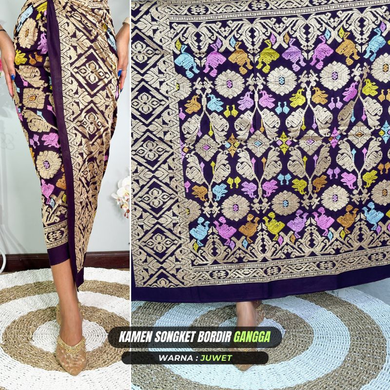 Ready kamen songket bordir gangga (RK)