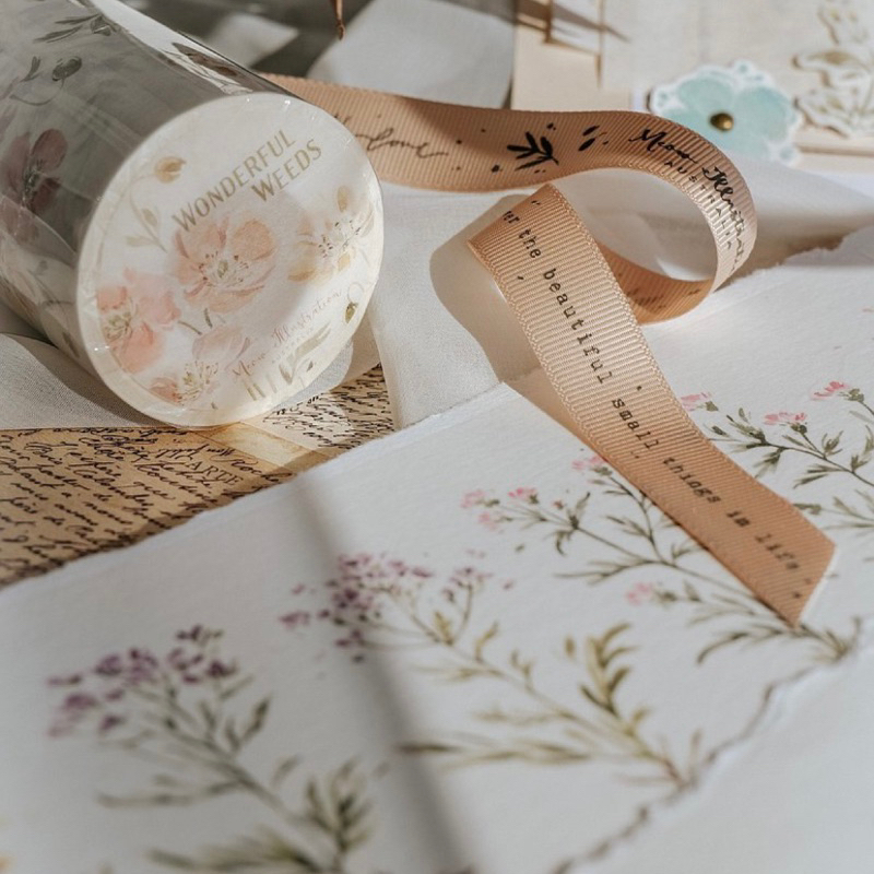 

[Sample] Meow Illustration Wonderful Weeds Washi Tape