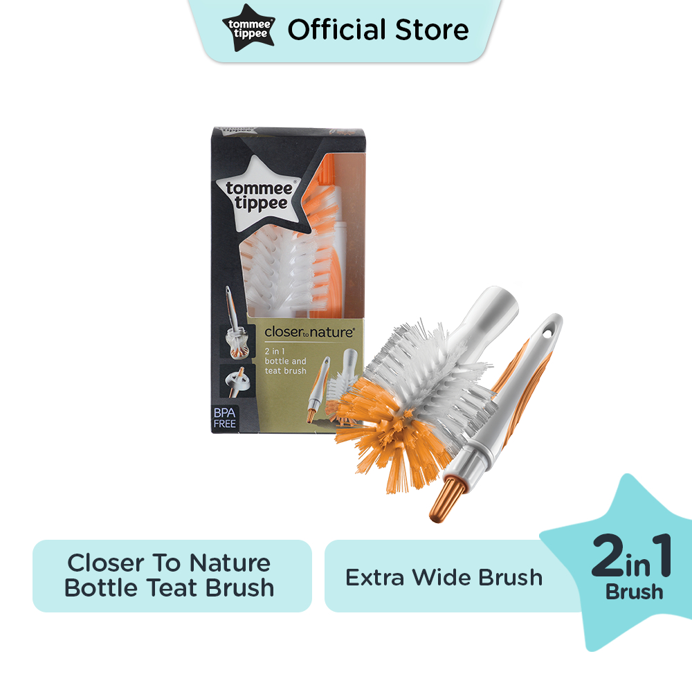 TommeeTippee Closer to Nature Bottle Teat Brush/Sikat Dot Botol Bayi