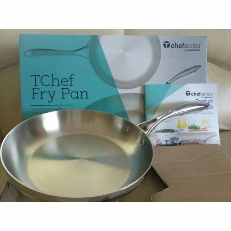 fry pan panci wajan stainless steel Tchef t-chef series Tupperware