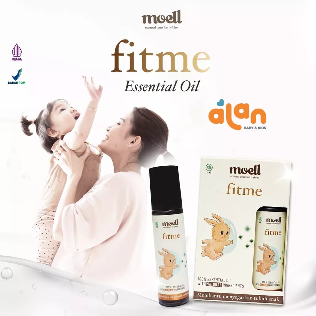 Moell Fitme Natural Essential Oil 8ml - Bantu Menyegarkan Tubuh Anak