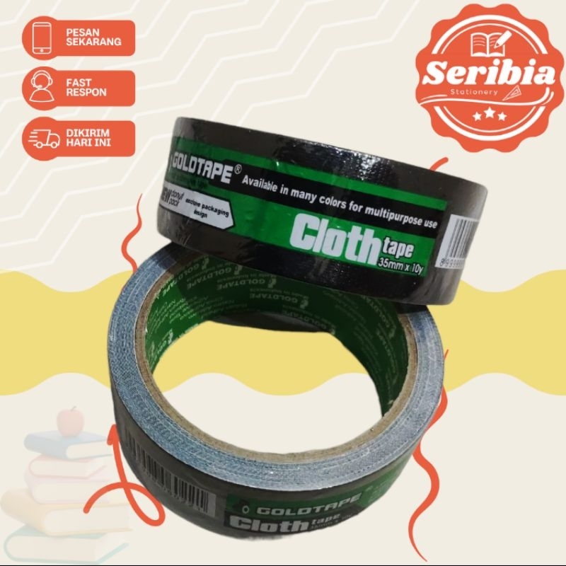 

LAKBAN HITAM GOLD TAPE 35 MM X 10 Y / LAKBAN BENDEL BUKU / LAKBAN HITAM