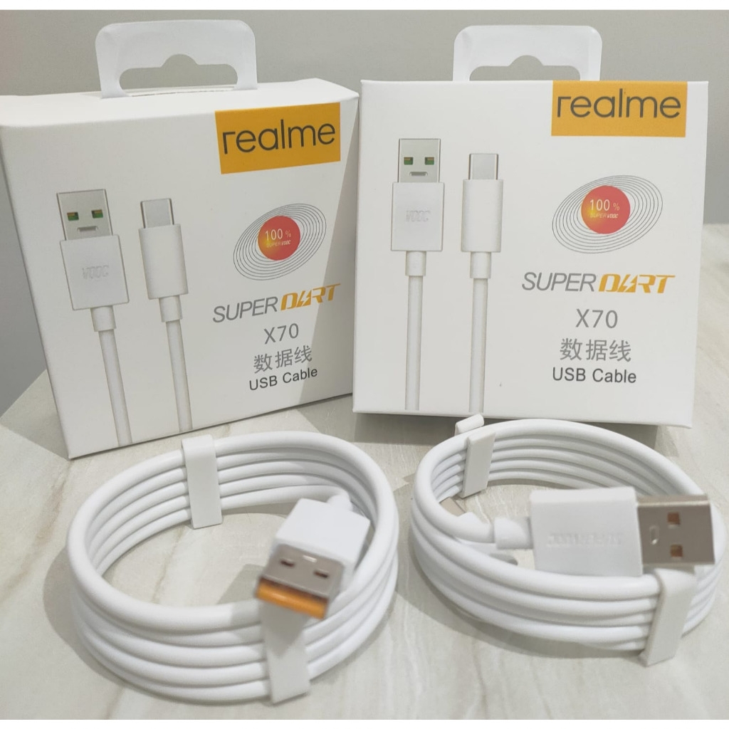 Kabel Data Realme X70 Super Dart Super Vooc Micro Usb dan Type C Ol
