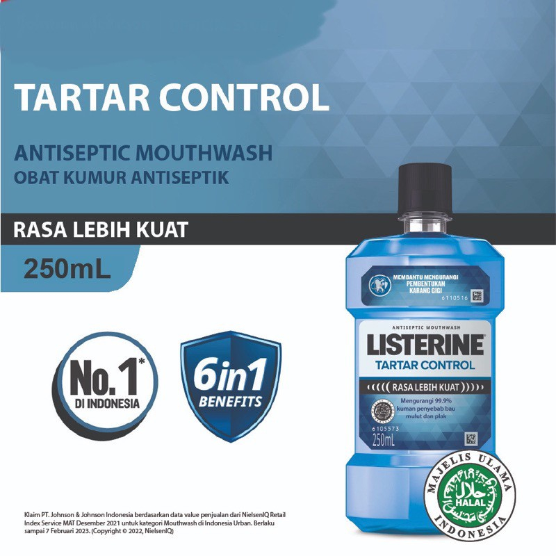 LISTERINE Mouthwash Obat Kumur Antiseptik No Alcohol