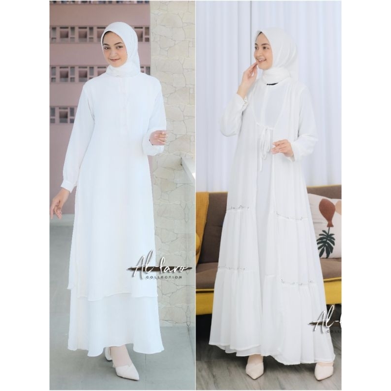 Dress Mecca by Alfaro gamis model Malay polos terbaru cringkle Premium