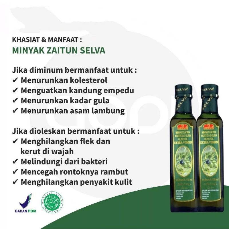Minyak Zaitun Afra 250 ml | Selva 250 ml Extra Virgin Oil
