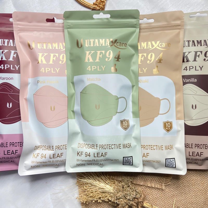 Masker KF 94 UTAMA - Face Mask Utama - Masker Mouson - Kalung Masker - Masker Anak - Konektor Masker