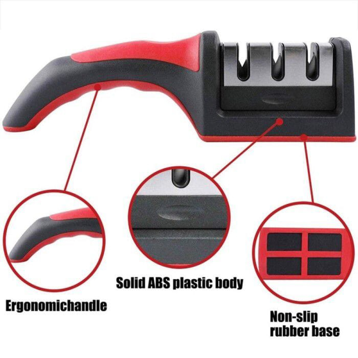 ~ PIYOSHI08 ~ Alat Pengasah Pisau Knife Sharpener 3 Step Penajam Gunting Asahan Penajam PD156