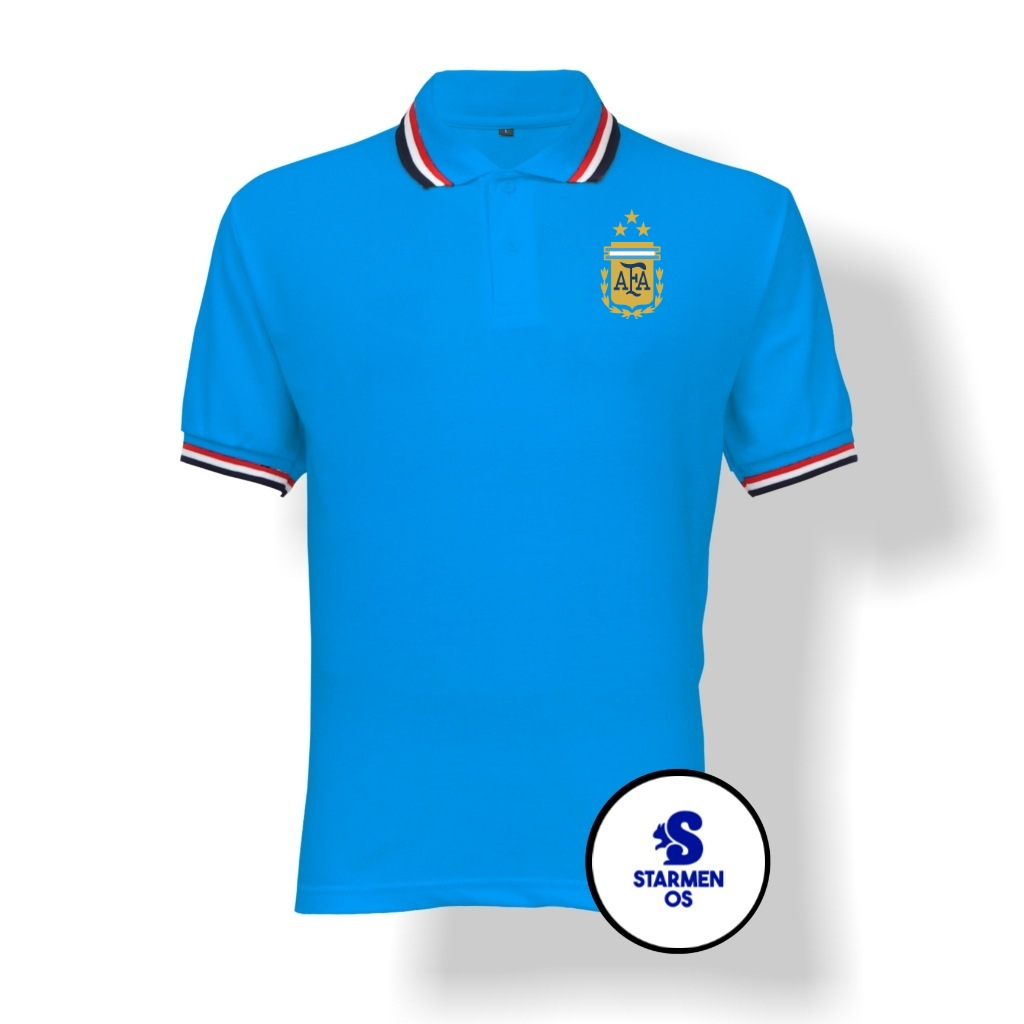 Kaos Wangki Polo T-Shirt Pria Kerah 3 List Logo ARGENTINA 3 STAR