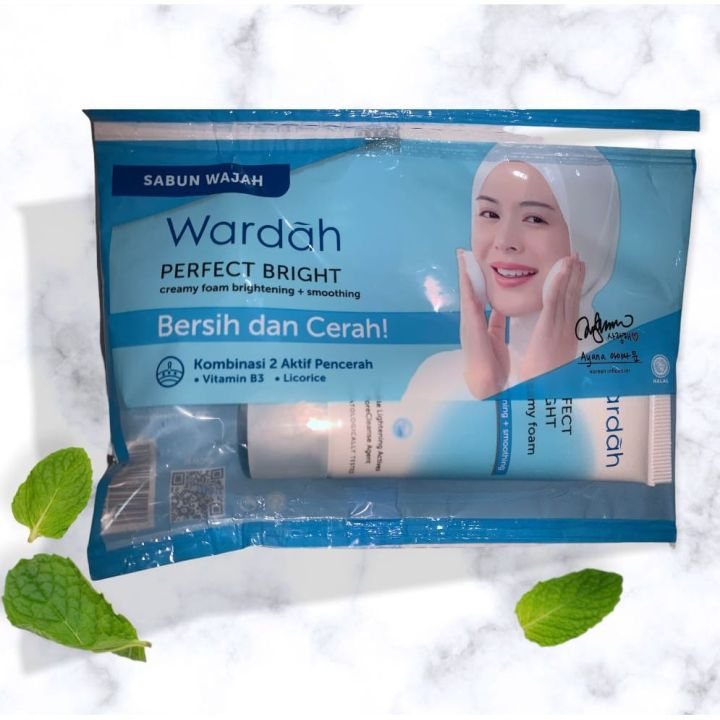 Wardah Perfect Bright Creamy Foam 20ml SACHET / 50ml / 100ml Brightening Smoothing / Oil Control / Cooling Bright Jelly