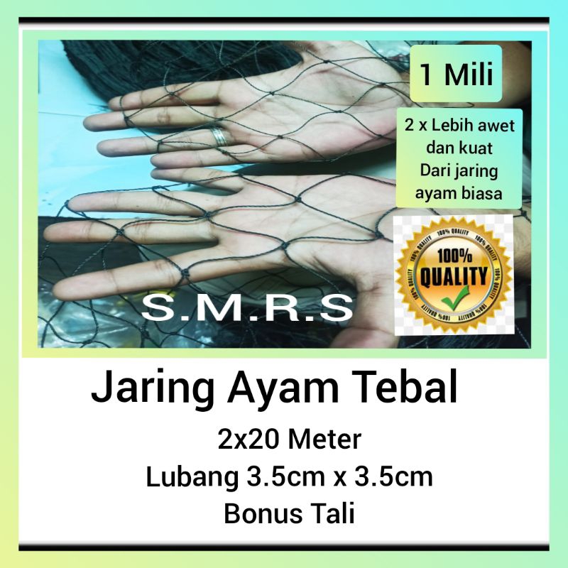 Jaring Ayam Pagar Ayam Lebar 2x20 Meter Tebal Jaring Pagar Ayam Tebal Jaring Ayam Tebal Jaring Kanda