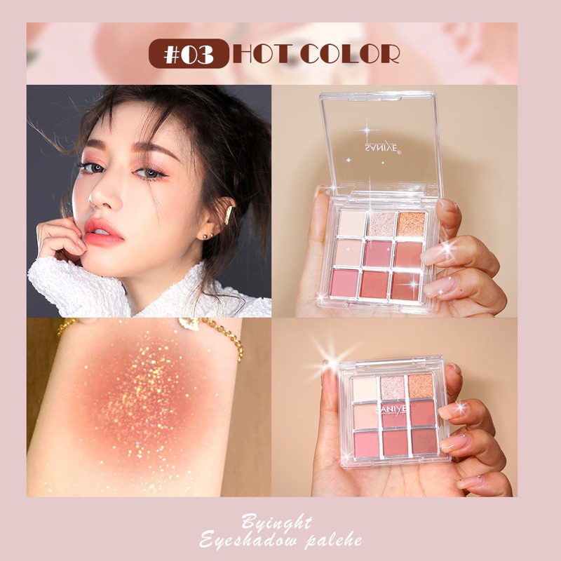 【Official Outlet】SANIYE Nude Eyeshadow Palette E0924 E0925 Eye Shadow Glitter Matte Shimmer Eye Makeup Kosmetik Mata Pewarna Kelopak Mata Viral BPOM
