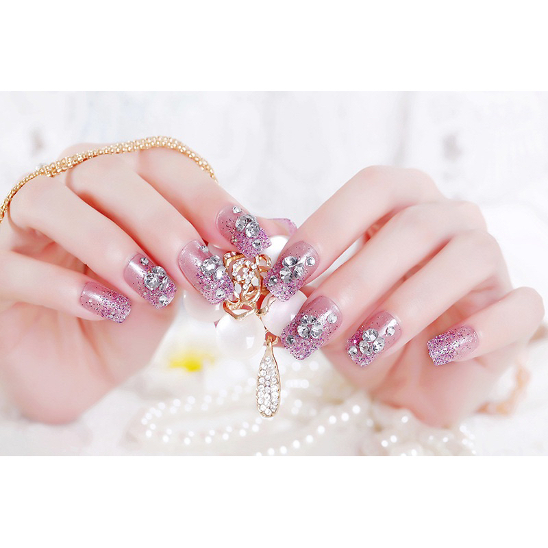 Kuku Palsu 【 B141，lem sticker】Nikah Wedding False Nailart Pengantin Tangan