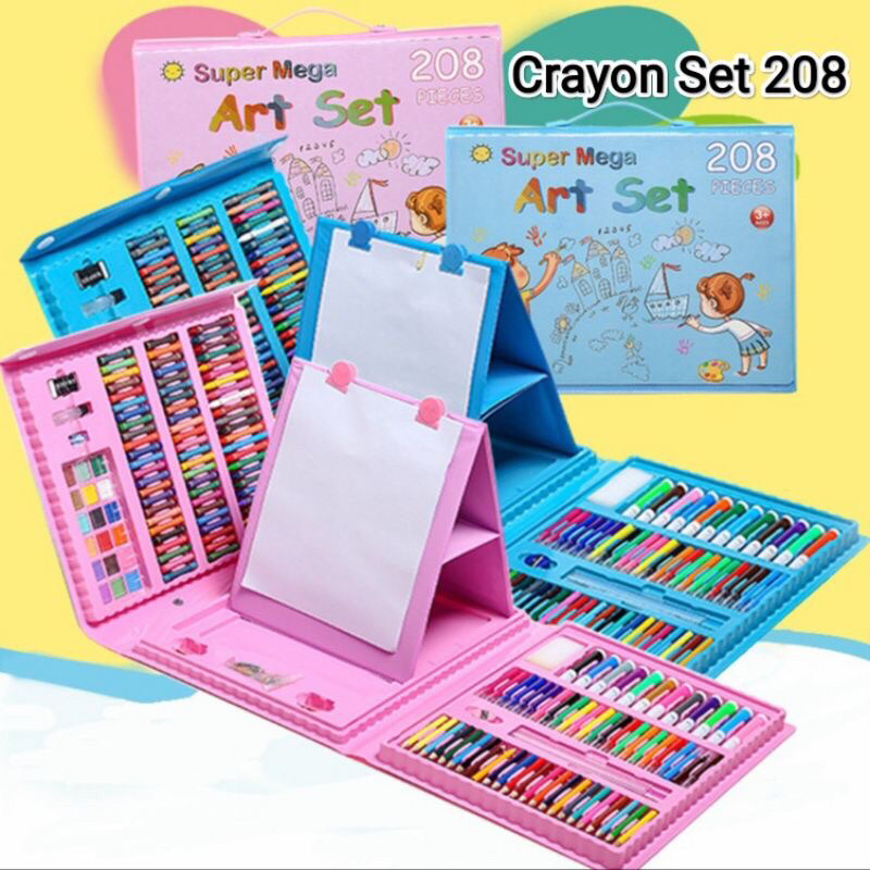 

krayon set anak 208pc san 150pc