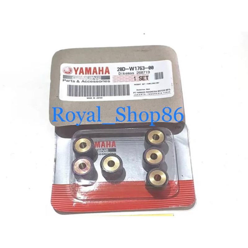 28D-WE763-00 Weight Set Mio Lama Roller Kit Motor Mio Spoty Mio Soul Original Yamaha