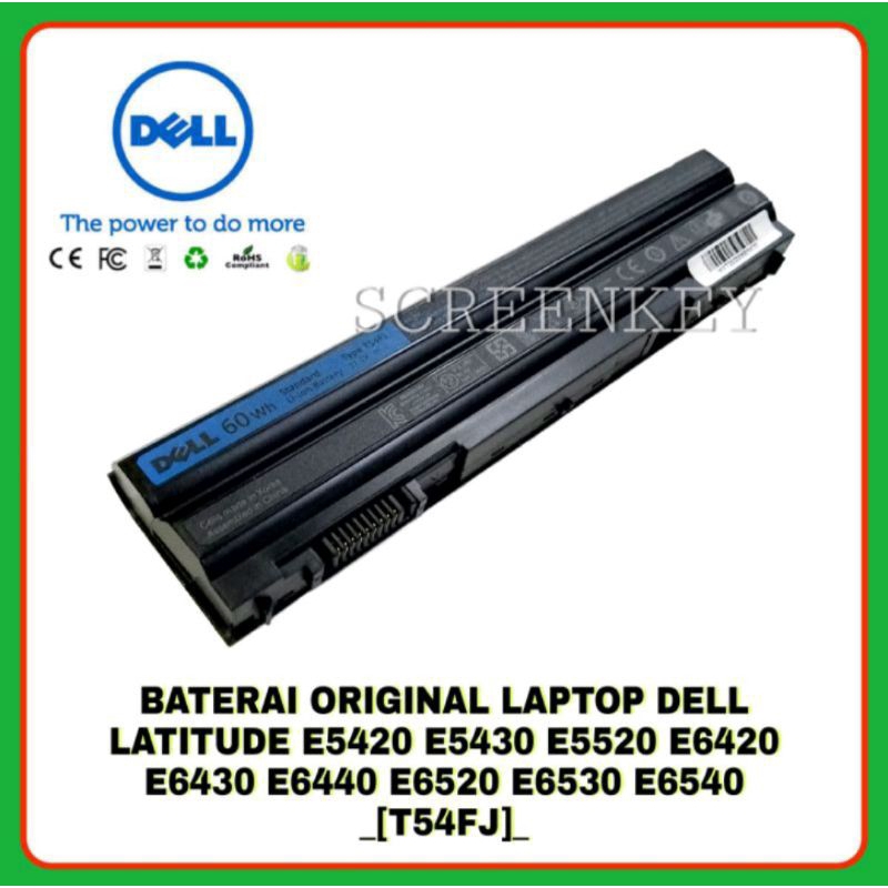 Baterai Laptop Dell Latitude E6420 E6430 E6440 E5420 E5520 E6420 E6440 E6520 E6530 E6540 E5520 T54F3