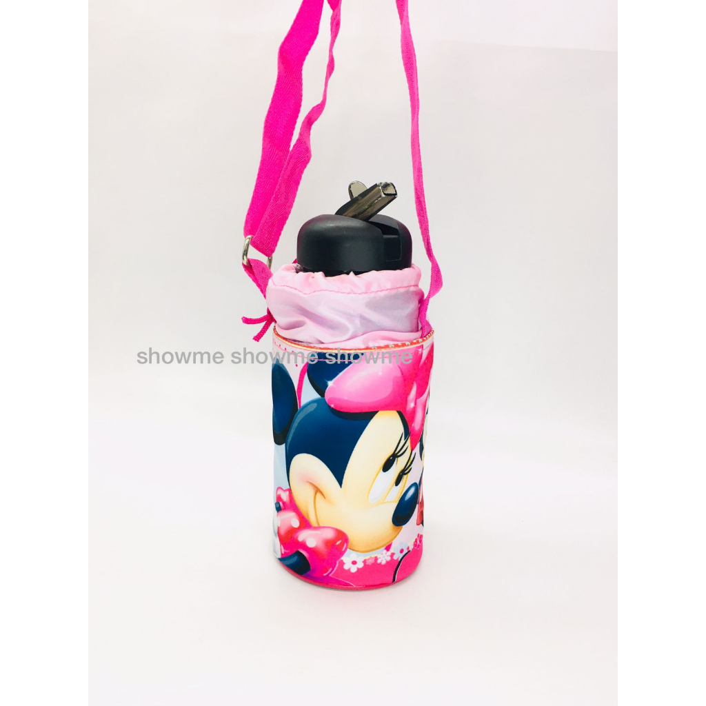 Showme tas botol minum anak sekolah karakter premium cetakan anti luntur MINI PINK CUTE