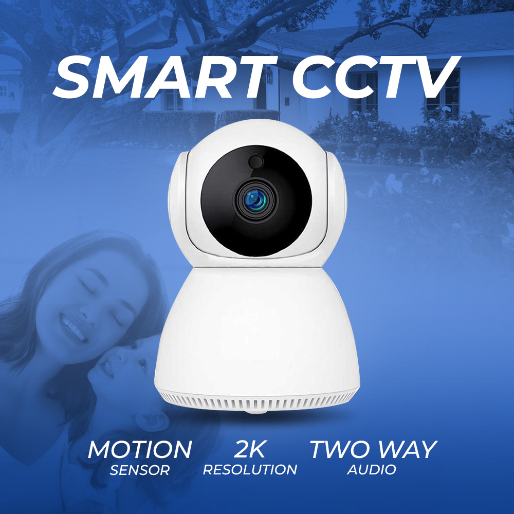 V380 Kamera CCTV WiFi PTZ Smart Camera 2K - Snowman-Q8