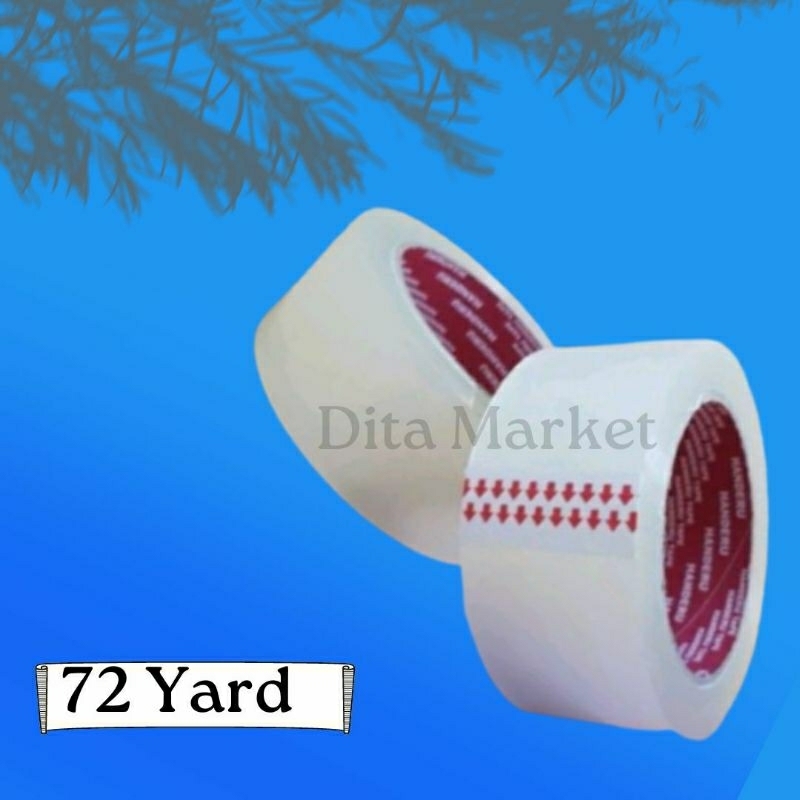 Lakban Bening HANDERU 45mm x 45mic x 72 Yard / HANDERU Tape 45mm x 45mic x 72 Yard