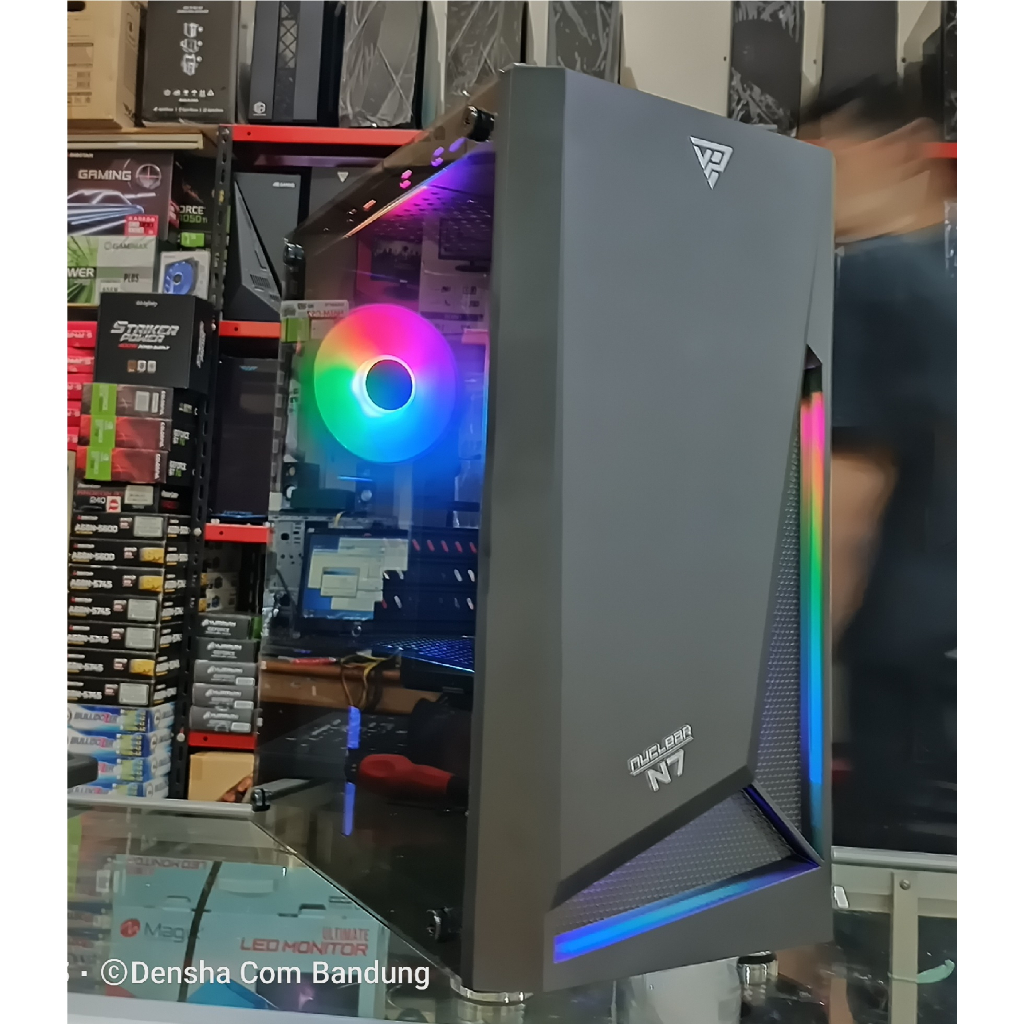 PC Gaming Fullset AMD Ryzen 5 + Ram 32GB DDR4 + SSD 512GB + Monitor LED 27inc