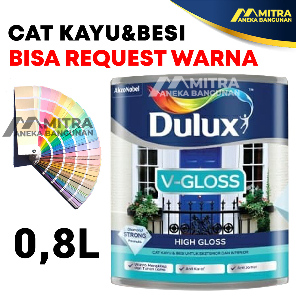 Promo Dulux Vgloss 0,8 Liter / Cat Kayu Dulux / Cat Besi Dulux Interior Exterior