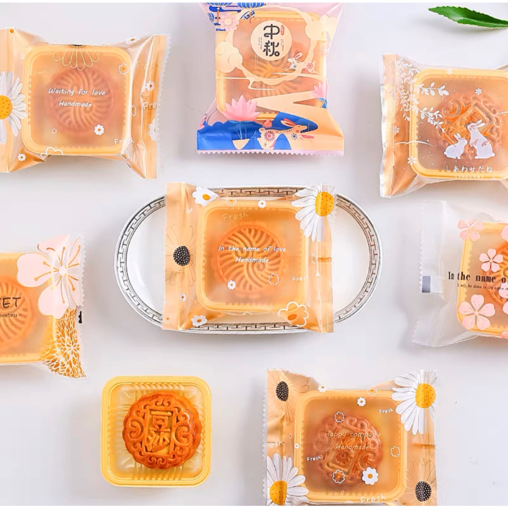 10 pcs 10x13 cm Plastik Seal plastik segel Cookie Bag Goodie Bag Man Yue pia mooncake SB 1013 Moon Cake Yue Bing Mid Autumn Festival Kue Bulan Tong Jiu Pia