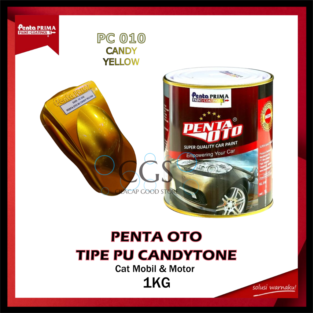 Cat Candy Yellow PU Penta Oto / Cat Kuning Candytone / Cat Penta Candytone PU
