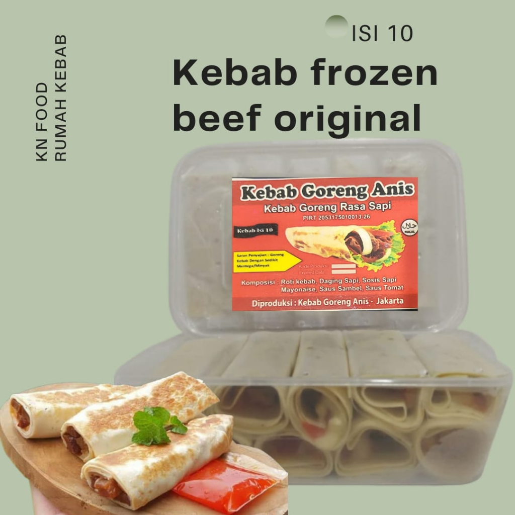 

Kebab Frozen Beef Original Mini isi 10 pcs Halal dan lezat