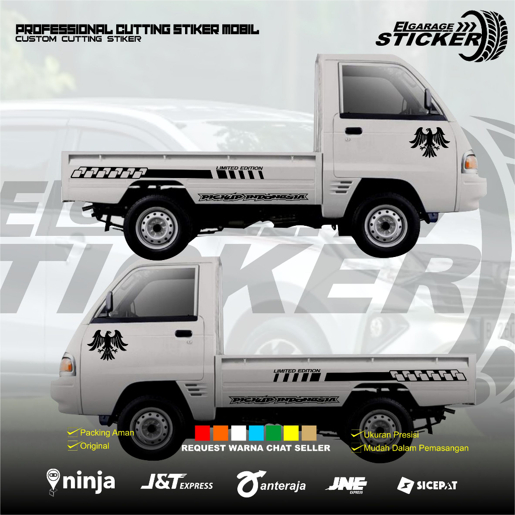 Stiker mobil pickup carry cutting stiker bak samping all mobil pickup carry