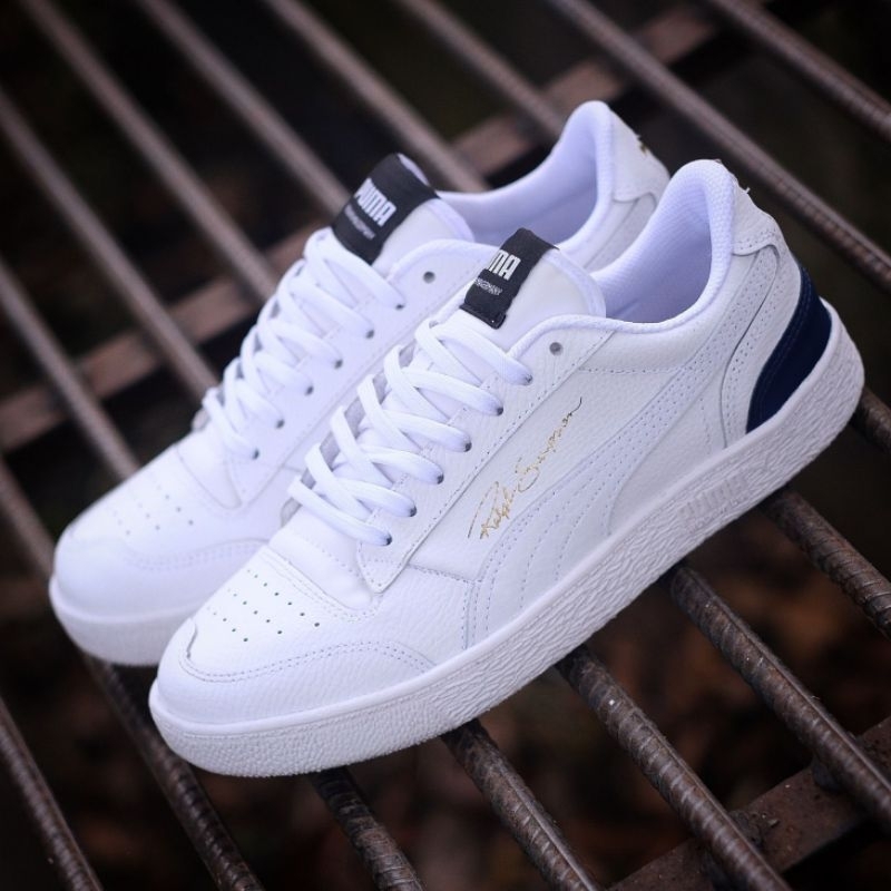 SEPATU PRIA / WANITA PUMA RALPH SAMPSHON WHITE NAVY ORIGIINAL