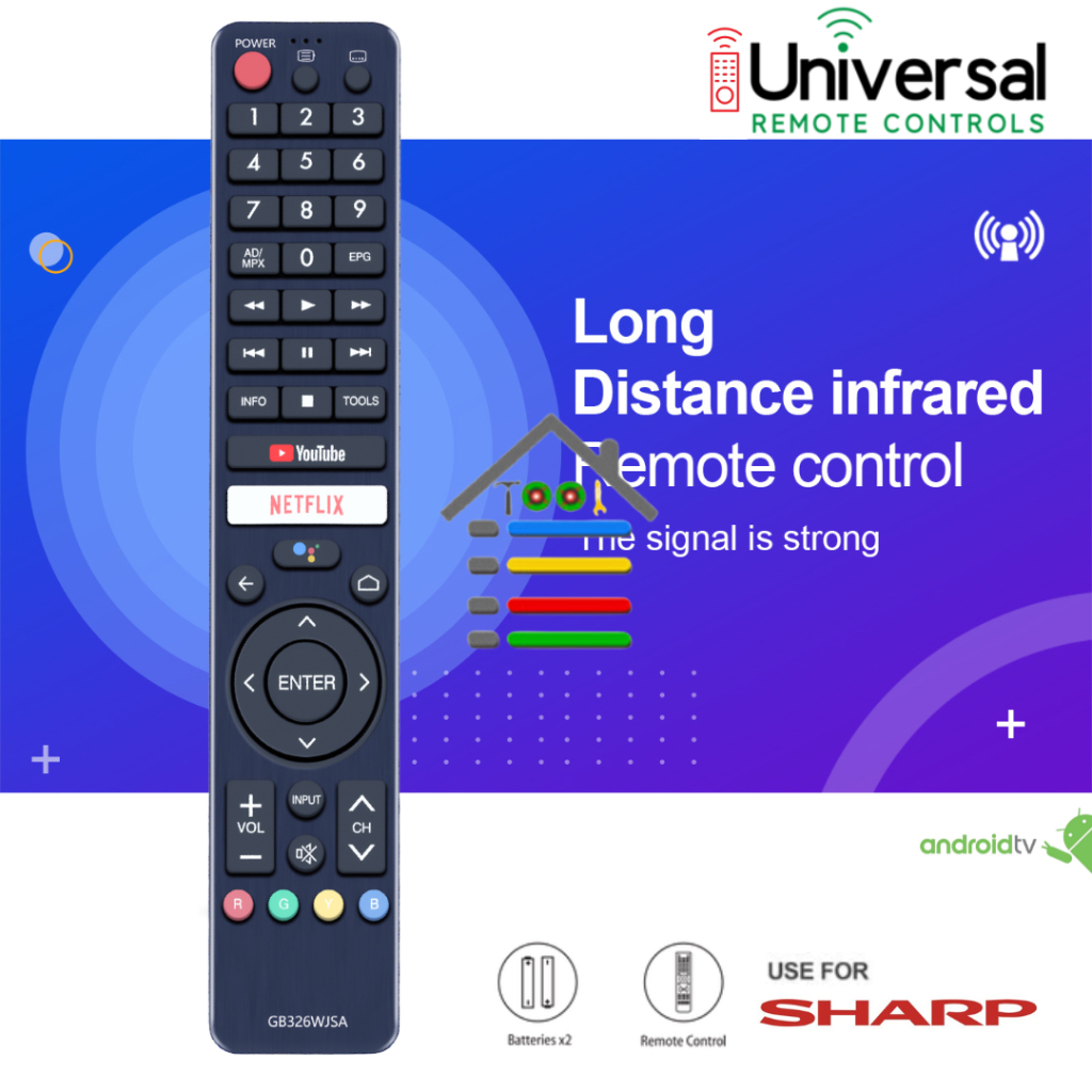 REMOTE TV SHARP ANDROID SMART TV 602TV